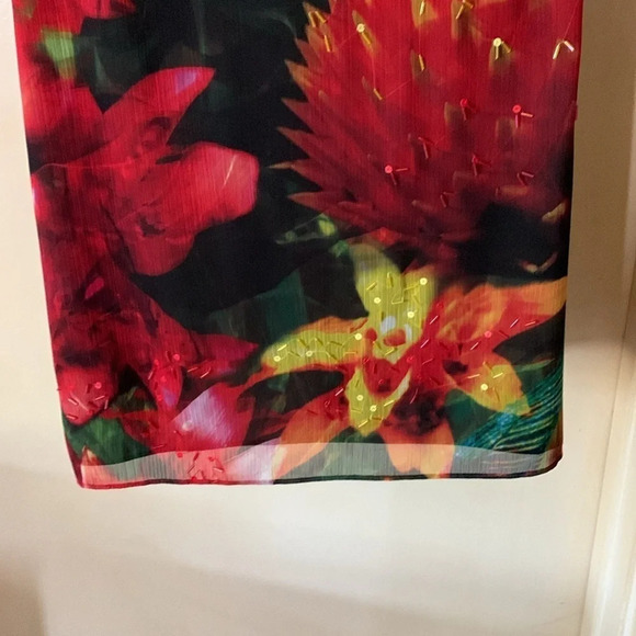 Alice + Olivia tropical print drape back dress size S/P - Picture 10 of 12